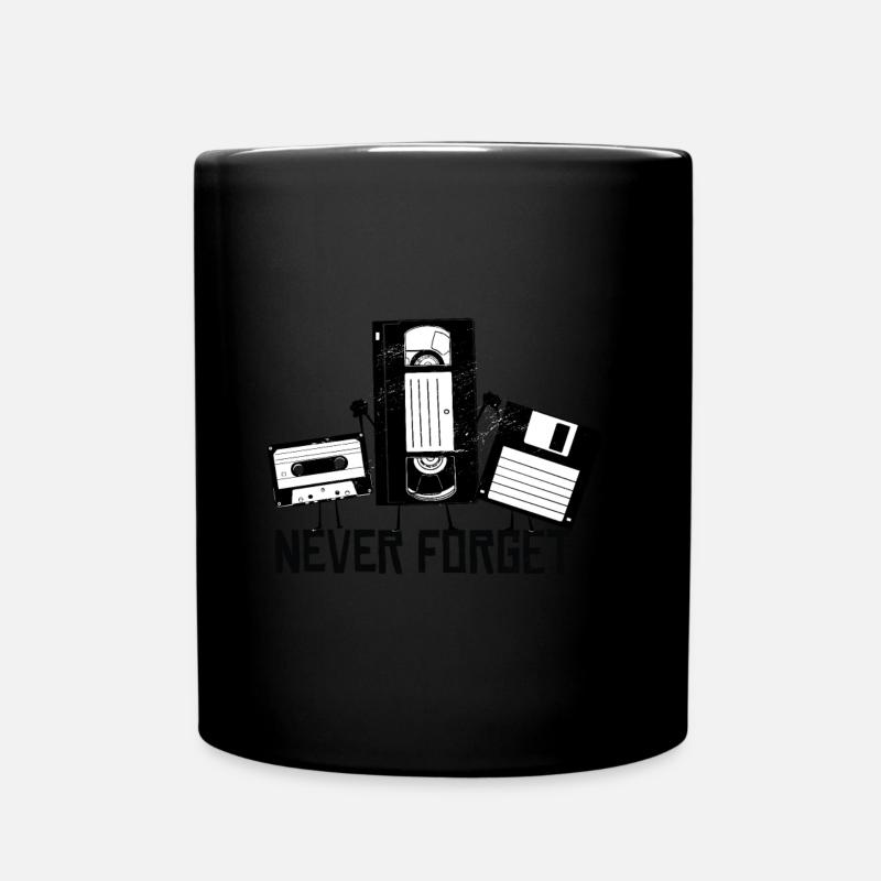 Retro Vintage 80er Kassette VHS Lustig geschenk - Tasse einfarbig - Schwarz