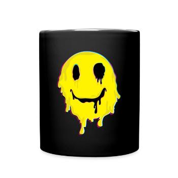 Trippy MDMA Smile Face Drogen Molly Geschenk - Tasse einfarbig - Schwarz - Vorne