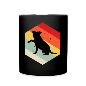 Red Staffordshire Bull Terrier design For Dog - Full Colour Mug - black - Front