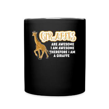 Giraffen sind fantastisch - Tasse einfarbig - Schwarz - Vorne