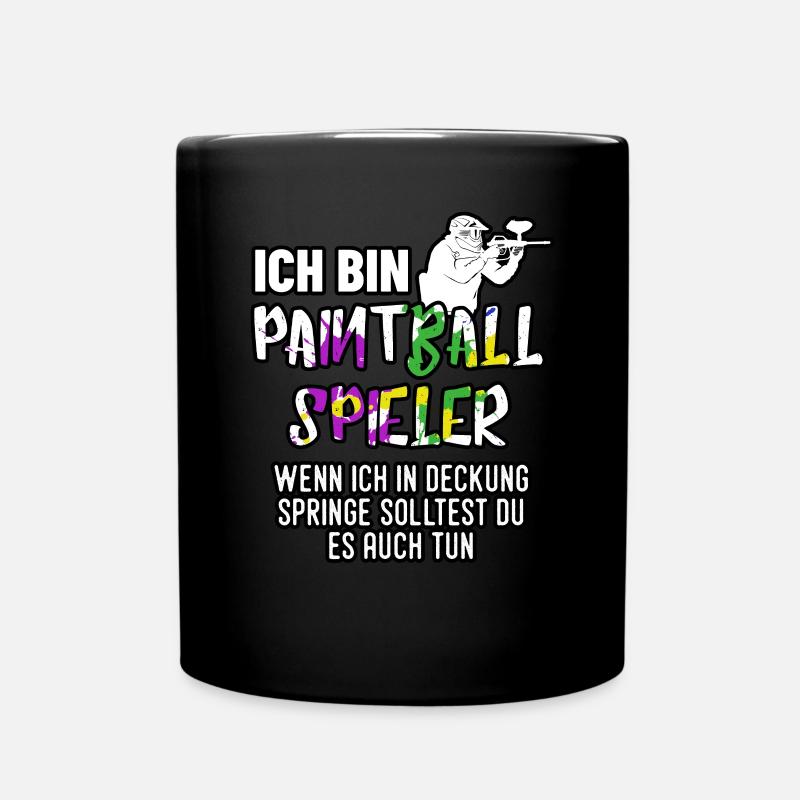 Paintball Freizeit Shirt - Tasse einfarbig - Schwarz