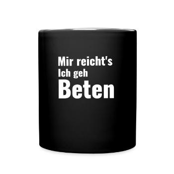 I go to pray / Pray - Full Colour Mug - black - Front
