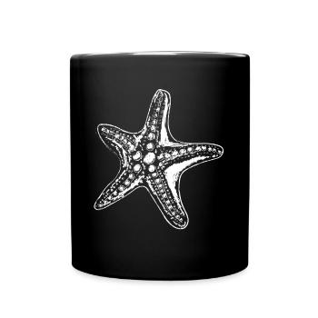 Starfish Art Sea Star Beach Quote - Full Colour Mug - black - Front