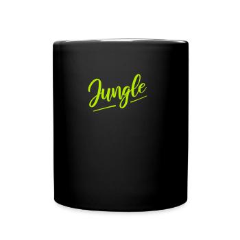 Jungle Dschungel - Tasse einfarbig - Schwarz - Vorne