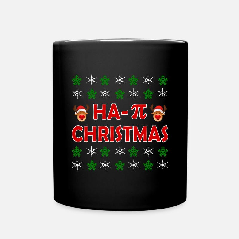 Mathelehrer Weihnachten Pi Ugly Christmas - Tasse einfarbig - Schwarz
