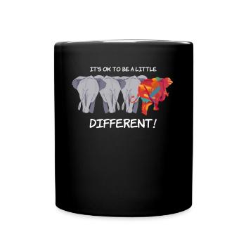 C’est ok d’être un éléphant cadeau un peu différent - Mug uni - noir - Devant