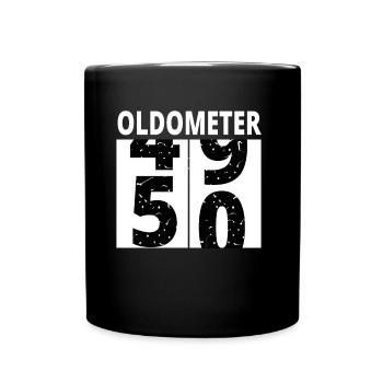 Oldometer birthday 50 funny gift - Full Colour Mug - black - Front