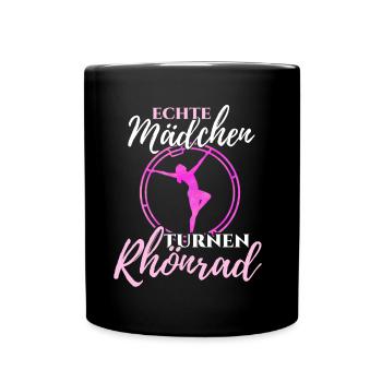 Rhönrad - Tasse einfarbig - Schwarz - Vorne
