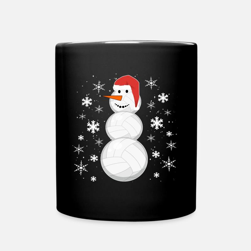 Bonhomme de neige équipe de volleyball noël noël - Mug uni - noir
