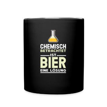 Biertrinker Schützenfest Party Saufen Geschenk - Tasse einfarbig - Schwarz - Vorne