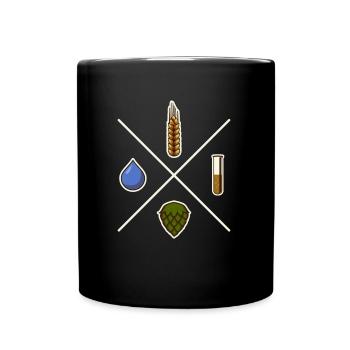 Beer brewer Hobby brewer Beer brewing Brewery - Full Colour Mug - black - Front