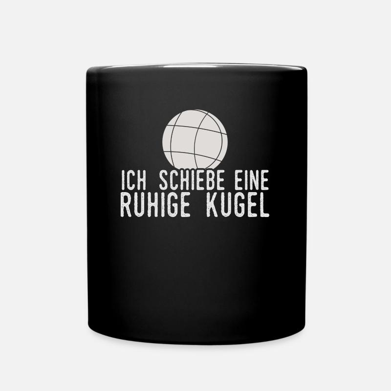 Boule Pétanque Boccia Geschenk - Tasse einfarbig - Schwarz