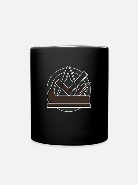 Schreiner Tischler Zunftzeichen Zunft Geschenk - Tasse einfarbig - Schwarz