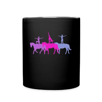 Vaulting Volti riding horse girl - Mug uni - noir - Devant