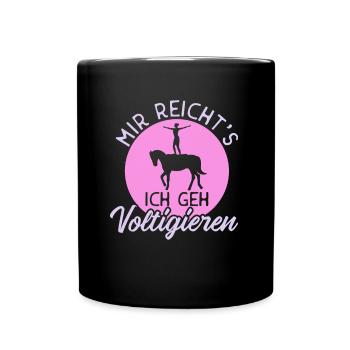 Voltigieren Volti Reiten Pferde Mädchen - Tasse einfarbig - Schwarz - Vorne