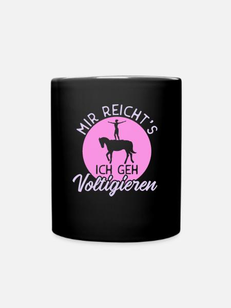 Vaulting Volti riding horse girl - Mug uni - noir