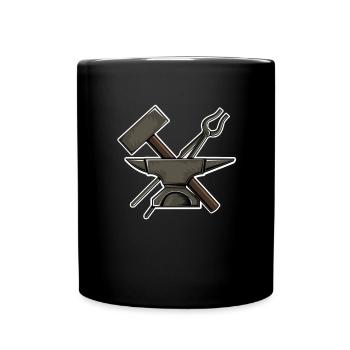 Forgeron maréchal ferrant métal enclume cadeau - Mug uni - noir - Devant