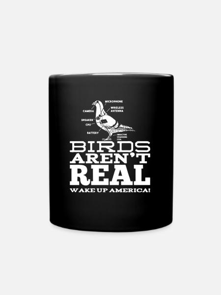 Birds Aren't Real - Tasse einfarbig - Schwarz