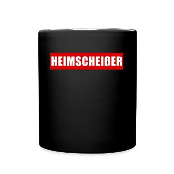 Ich Kack Zuhause - Heimscheißer - Tasse einfarbig - Schwarz - Vorne