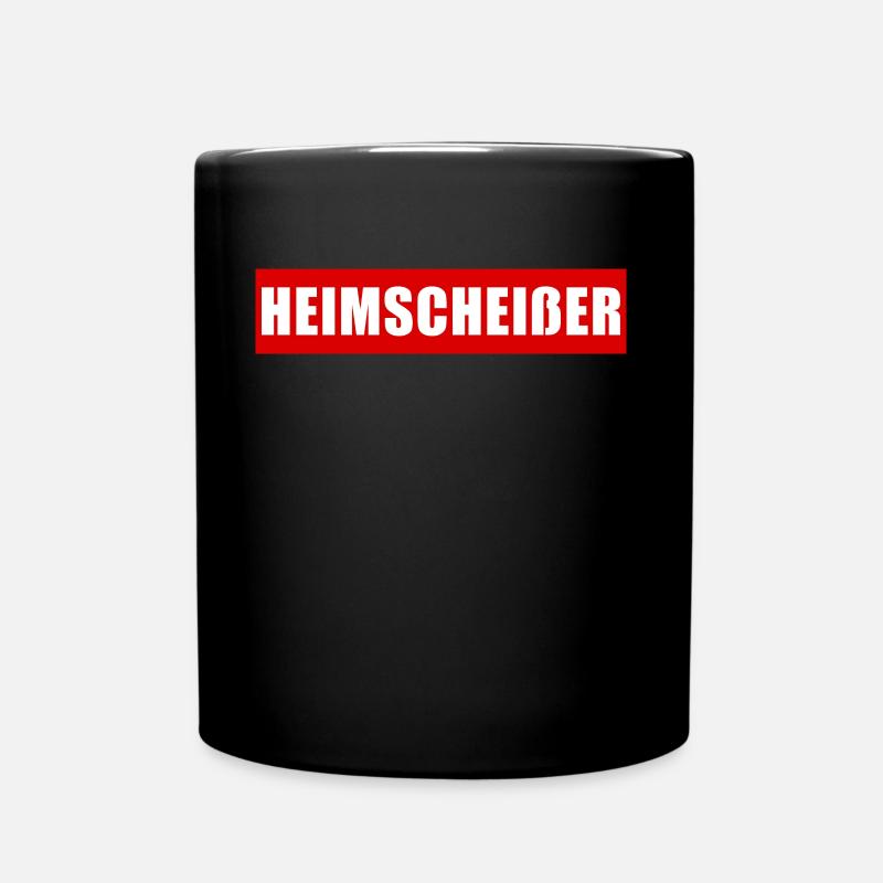 Ich Kack Zuhause - Heimscheißer - Tasse einfarbig - Schwarz