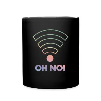 Cadeau drôle de ventilateur de téléphone portable de wifi wifi - Mug uni - noir - Devant