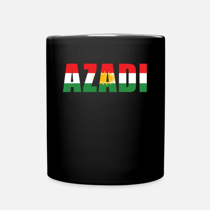 Kurdistan Kurdisch Flagge Kurden - Tasse einfarbig - Schwarz