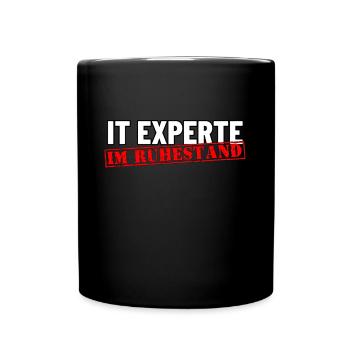 Informatiker Ruhestand - Tasse einfarbig - Schwarz - Vorne