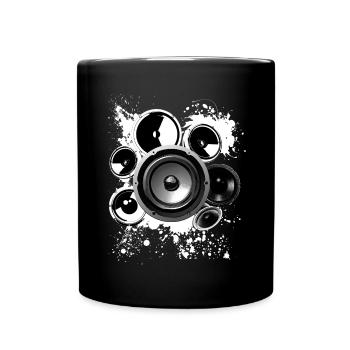 Dark Techno Loudspeaker EDM - Full Colour Mug - black - Front