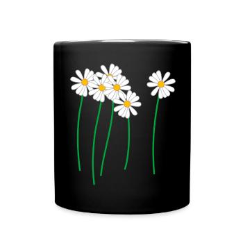 daisies - Full Colour Mug - black - Front