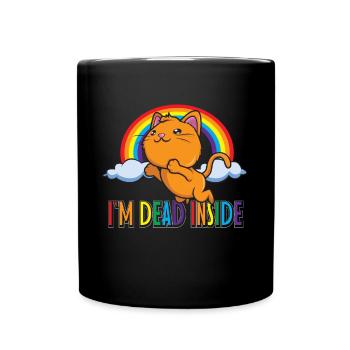 I'm Dead Inside Sarcastic Happy Sarkasmus Kawaii - Tasse einfarbig - Schwarz - Vorne
