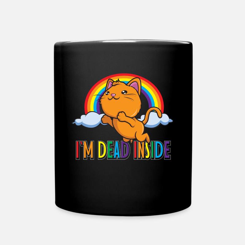 I'm Dead Inside Sarcastic Happy Sarkasmus Kawaii - Tasse einfarbig - Schwarz