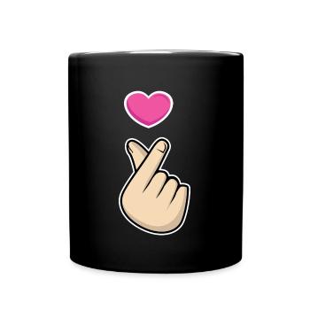 K-Pop Hand Symbol Kpop Heart Korean Love Music - Mug uni - noir - Devant