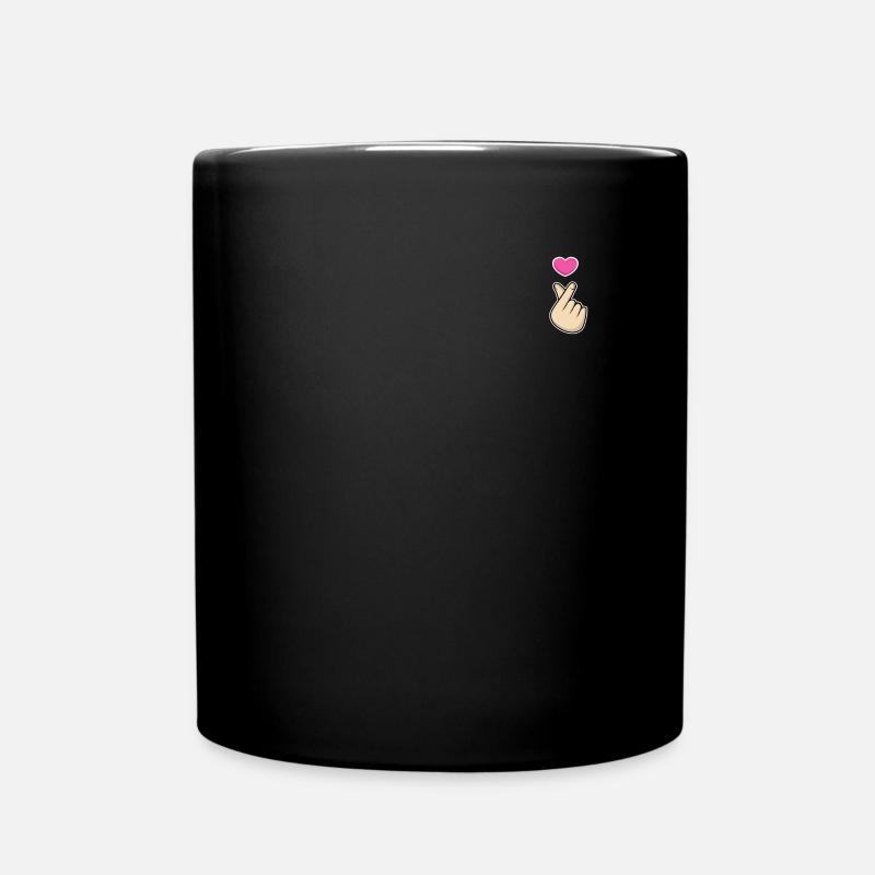 K-Pop Hand Symbol Kpop Heart Korean Love Music - Tasse einfarbig - Schwarz