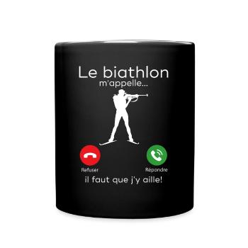 biathlon calls me - Full Colour Mug - black - Front