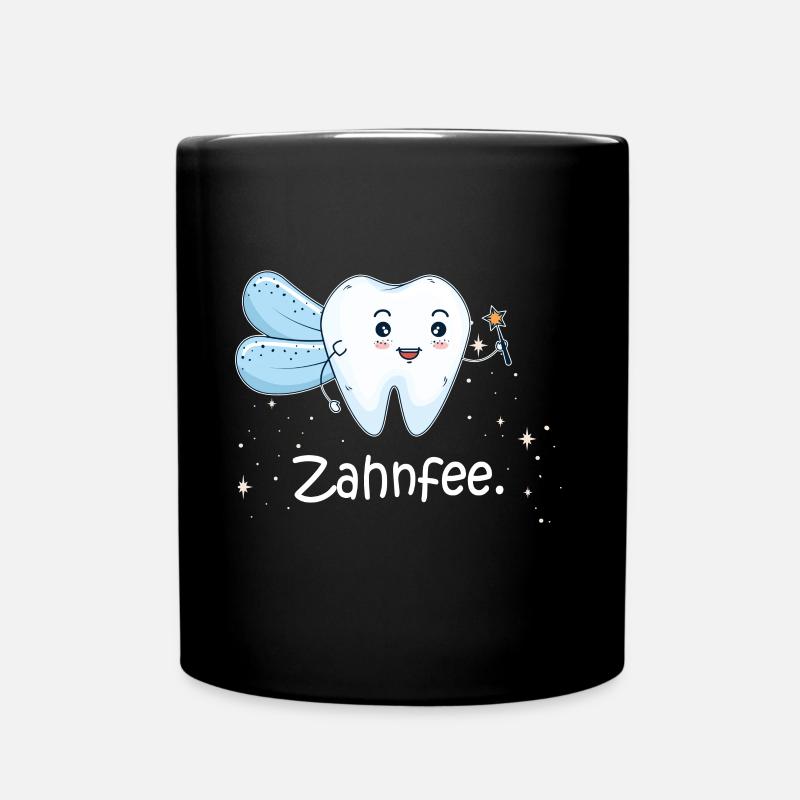 Zahnfee Zahnarzt Praxis Zähne - Tasse einfarbig - Schwarz