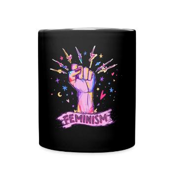 Feminism Frauenrechte Demo Frauen Power - Tasse einfarbig - Schwarz - Vorne