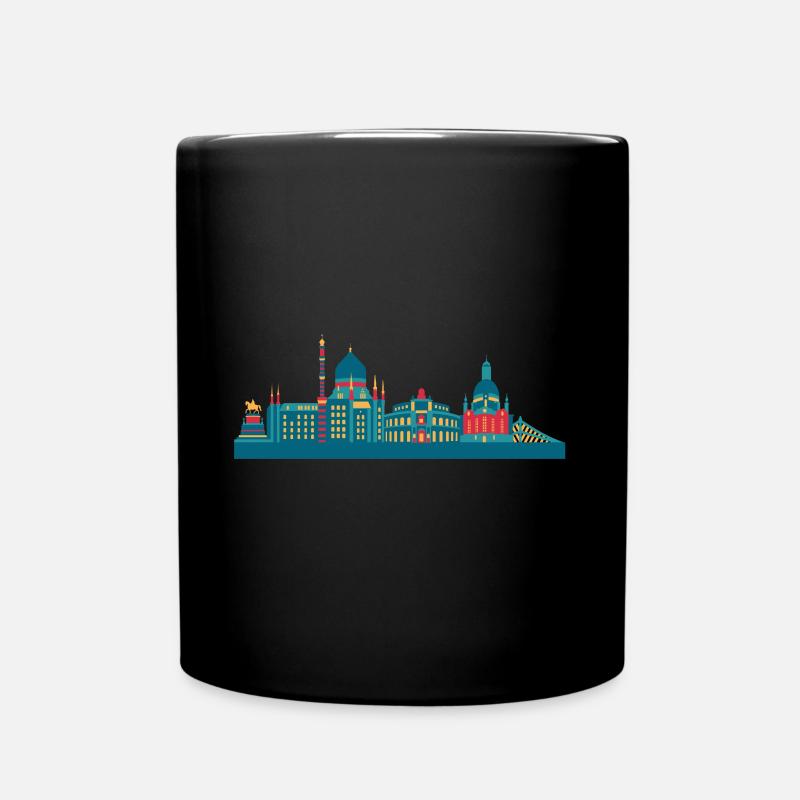 Dresden skyline gift idea - Full Colour Mug - black