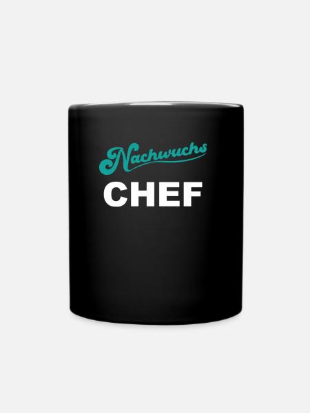 Nachwuchs Chef - Tasse einfarbig - Schwarz