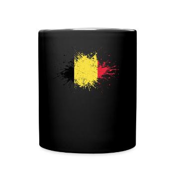 Beglien flag Belgian Belgian - Full Colour Mug - black - Front