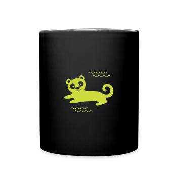Tiger - Wildkatze - Tasse einfarbig - Schwarz - Vorne