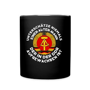DDR LUSTIG GESCHENK GEBURTSTAG - Tasse einfarbig - Schwarz - Vorne