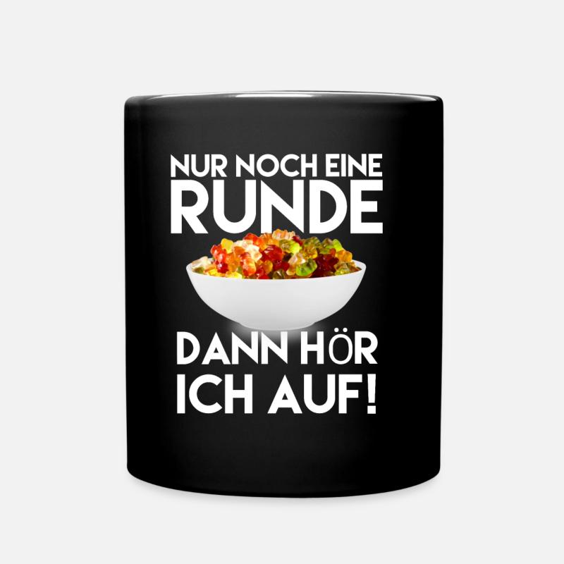 Runde Gummi Geschenkidee Geburtstag - Tasse einfarbig - Schwarz