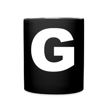 Initial letter G - Full Colour Mug - black - Front
