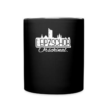 Leipzschor Orschinal Leipziger Original Leipzig - Tasse einfarbig - Schwarz - Vorne