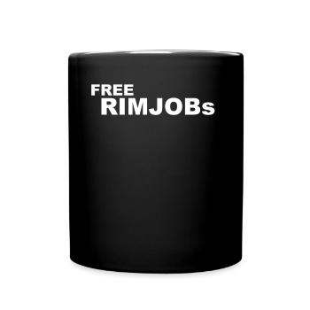 Rimojb Lustige Sprüche Sex Porno - Tasse einfarbig - Schwarz - Vorne