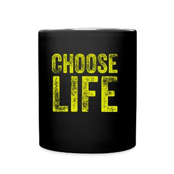 CHOOSE LIFE GEORGE WHAM YOG GIFT - Tasse einfarbig - Schwarz - Vorne