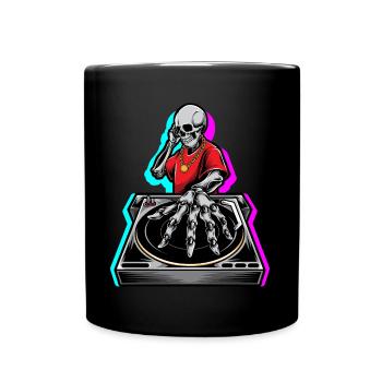 Cadeau Techno DJ Skeleton Rave Party Festival - Mug uni - noir - Devant
