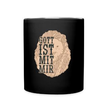 Gott ist mit Mir - Tasse einfarbig - Schwarz - Vorne