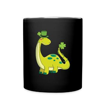 Doux dinosaures St Patricks Jour Dino enfants - Mug uni - noir - Devant