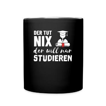 Student - Tasse einfarbig - Schwarz - Vorne